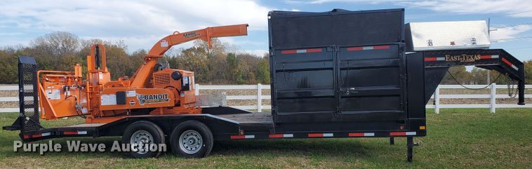 image for item DK1271 2018 East Texas  equipment trailer with wood chipper
