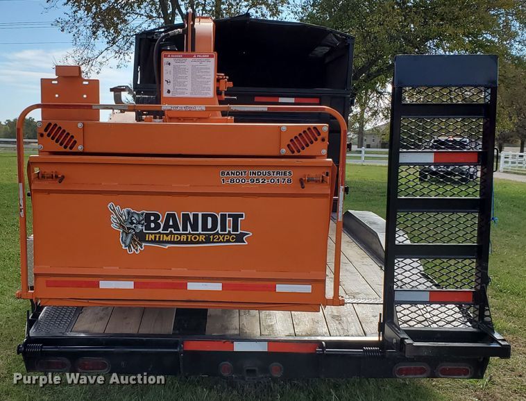 image for item DK1271 2018 East Texas  equipment trailer with wood chipper