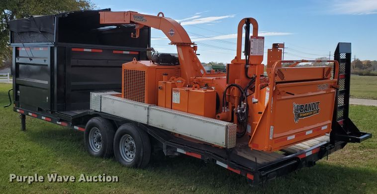 image for item DK1271 2018 East Texas  equipment trailer with wood chipper