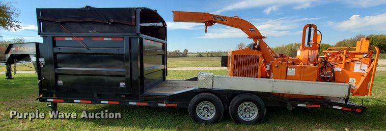 image for item DK1271 2018 East Texas  equipment trailer with wood chipper
