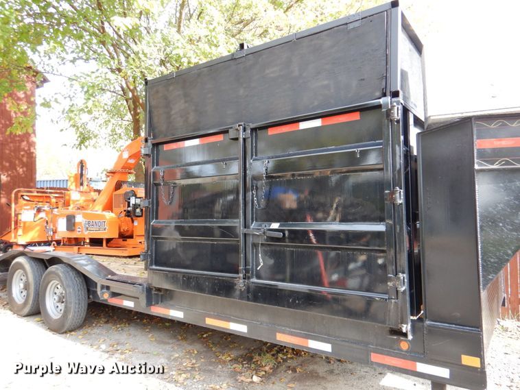 image for item DK1271 2018 East Texas  equipment trailer with wood chipper