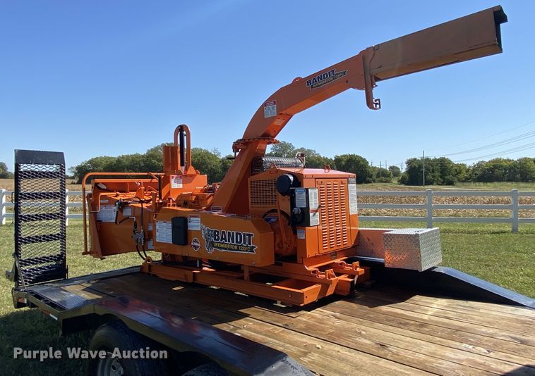 image for item DK1271 2018 East Texas  equipment trailer with wood chipper