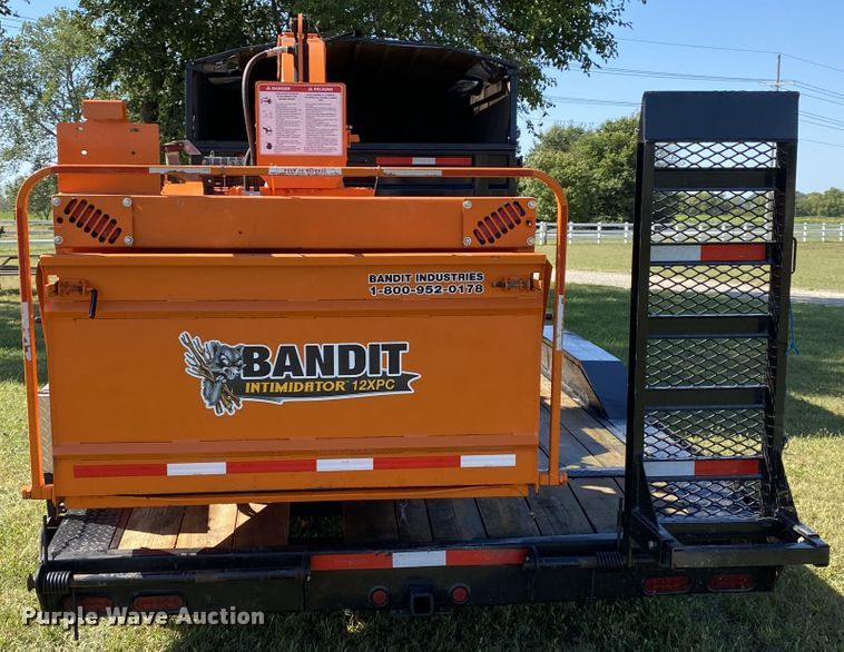 image for item DK1271 2018 East Texas  equipment trailer with wood chipper