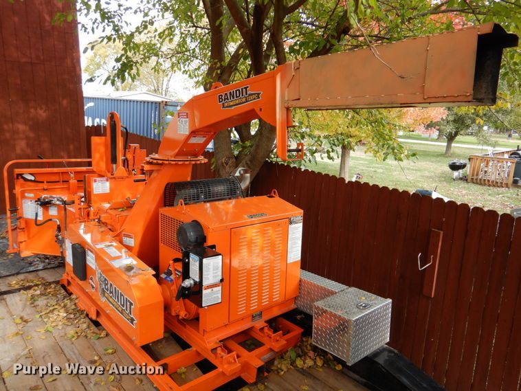 image for item DK1271 2018 East Texas  equipment trailer with wood chipper