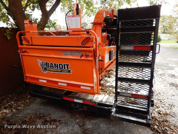 image for item DK1271 2018 East Texas  equipment trailer with wood chipper