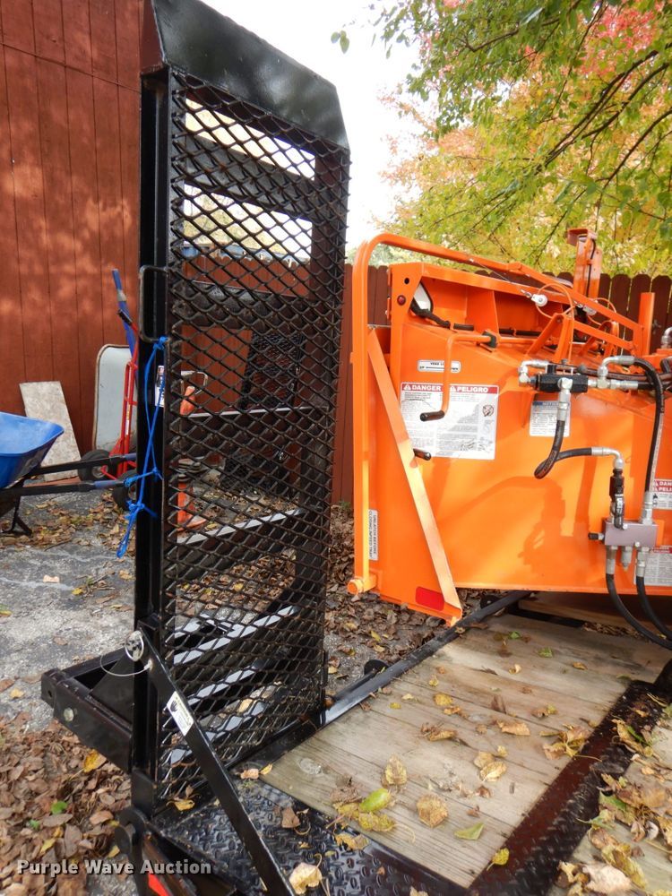 image for item DK1271 2018 East Texas  equipment trailer with wood chipper