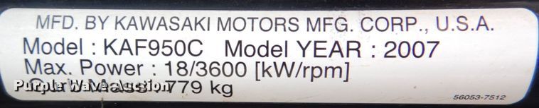 image for item DL0680 2007 Kawasaki 3010 Mule  utility vehicle