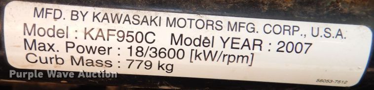 image for item DL0682 2007 Kawasaki 3010 Mule  utility vehicle