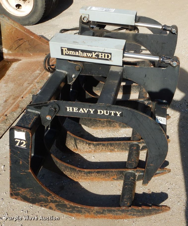 image for item DM0708 Tomahawk  72"W skid steer grapple bucket