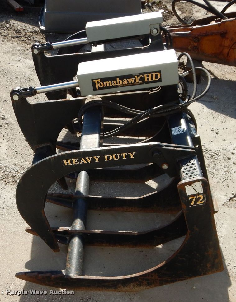 image for item DM0708 Tomahawk  72"W skid steer grapple bucket