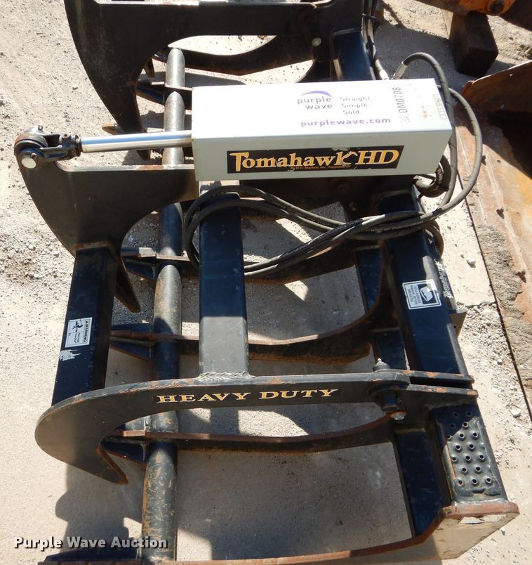 image for item DM0708 Tomahawk  72"W skid steer grapple bucket