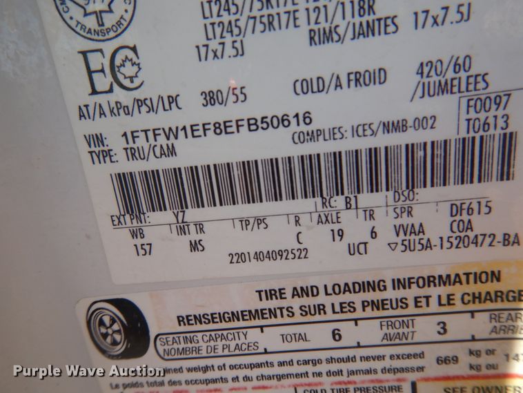 image for item DM5297 2014 Ford F150  SuperCrew pickup truck