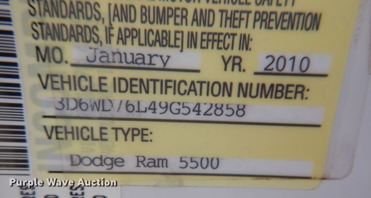 image for item DN5327 2009 Dodge Ram 5500HD  flatbed truck