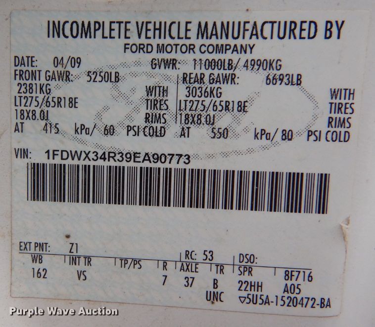 image for item DN5338 2009 Ford F350 Super Duty  SuperCab utility bed pickup truck