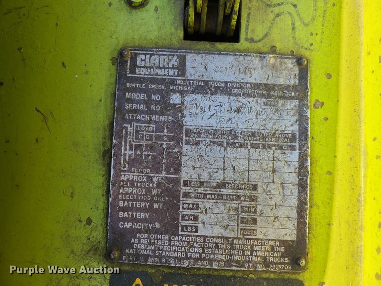 image for item DN5705 Clark C500  forklift