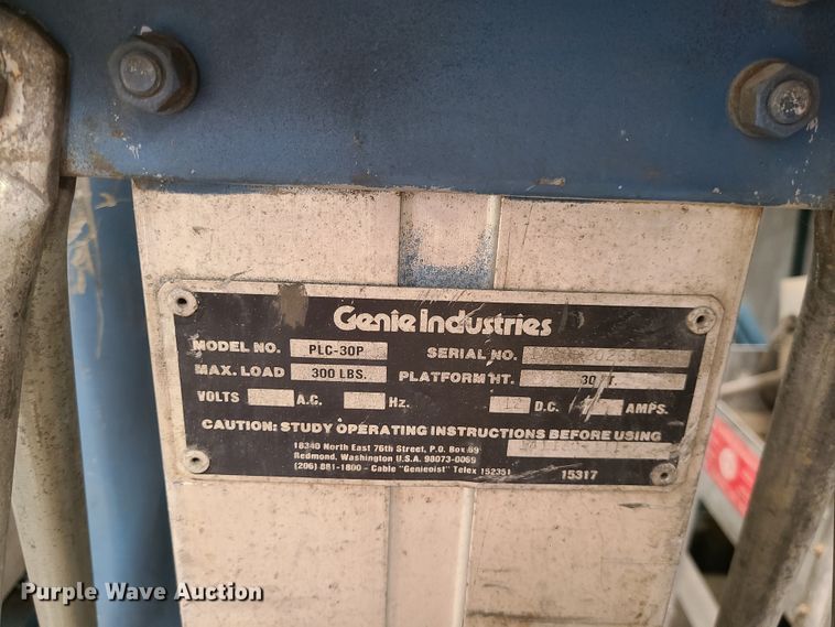 image for item DN5711 (3) Genie PLC-30 vertical lifts