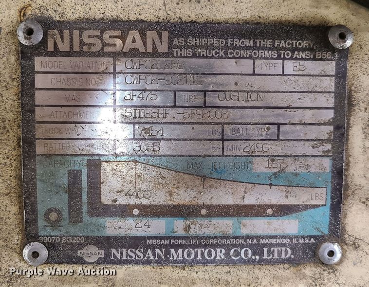 image for item DN5715 (2) Nissan forklifts