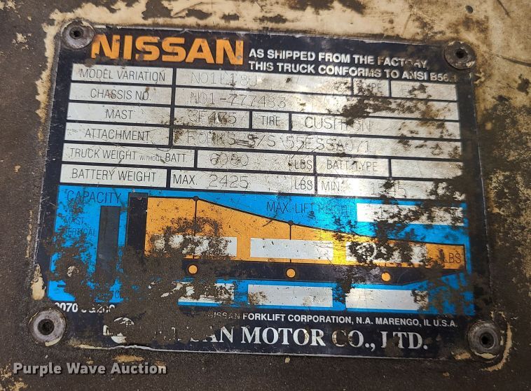 image for item DN5715 (2) Nissan forklifts