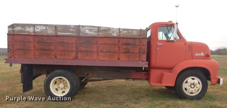 image for item DN6541 1955 Ford C750 Big Job  dump flatbed truck