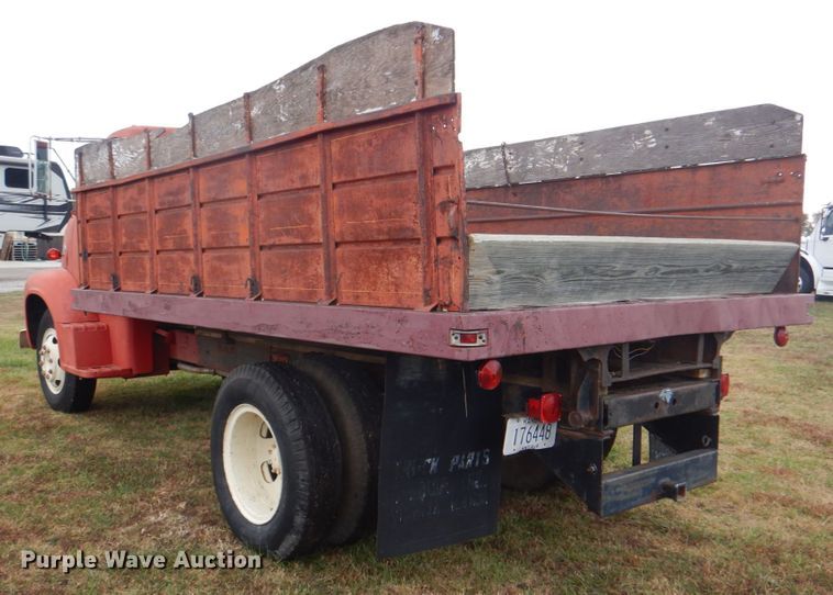 image for item DN6541 1955 Ford C750 Big Job  dump flatbed truck