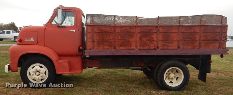 image for item DN6541 1955 Ford C750 Big Job  dump flatbed truck