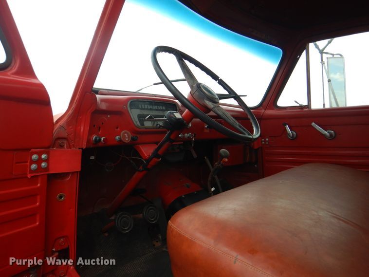 image for item DN6541 1955 Ford C750 Big Job  dump flatbed truck