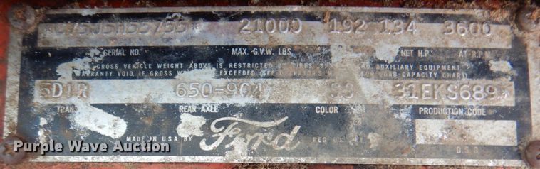 image for item DN6541 1955 Ford C750 Big Job  dump flatbed truck