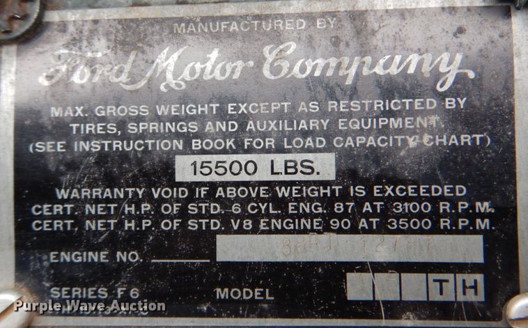 image for item DN6542 1948 Ford F6  grain truck