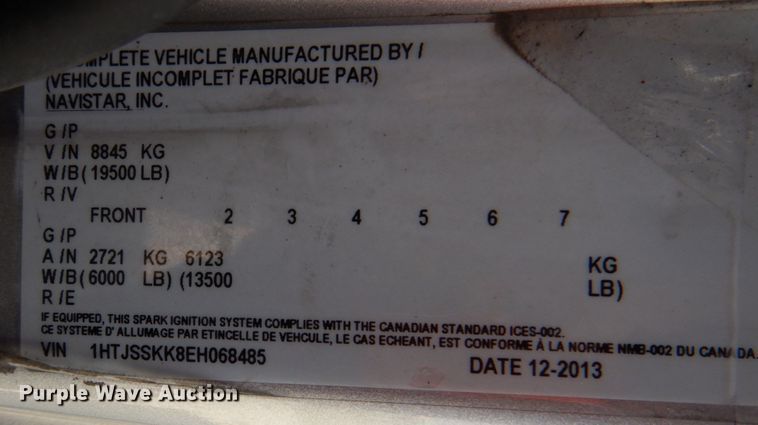 image for item HT9499 2014 International TerraStar  delivery truck