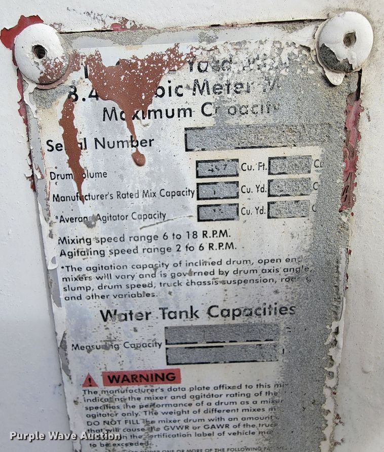 image for item ID9503 Mcneilus  mixer