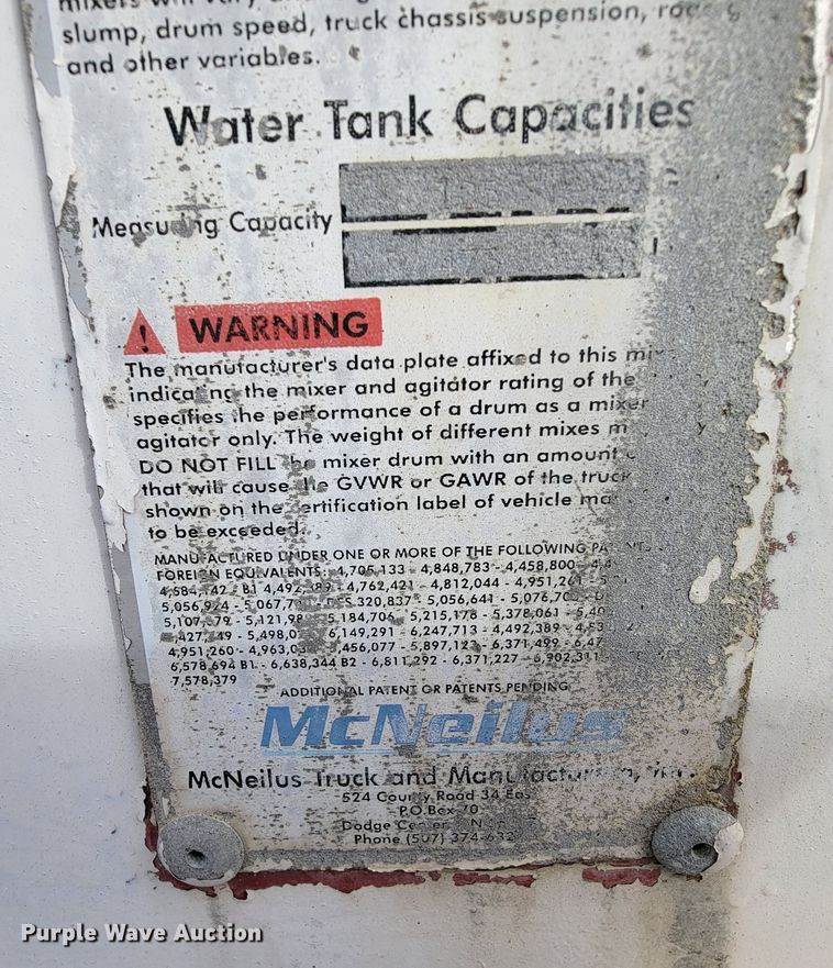 image for item ID9503 Mcneilus  mixer