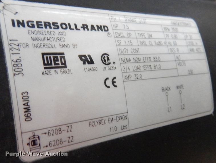 image for item IV9811 Ingersoll Rand 2475  air compressor