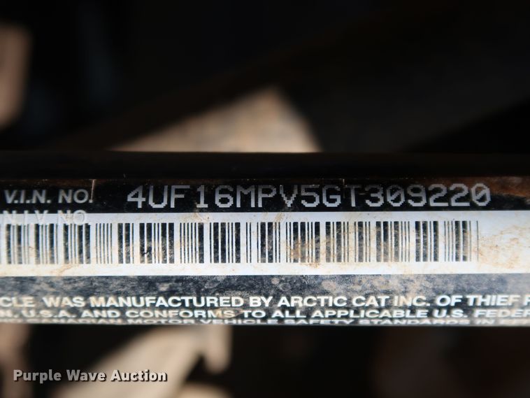 image for item JS9782 2016 Arctic Cat 700 HDX XT  utility vehicle