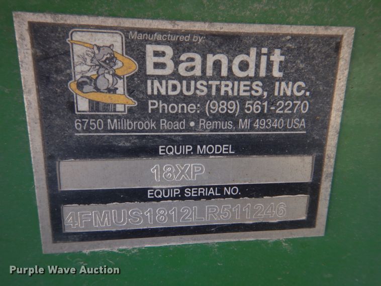 image for item DH8029 2020 Bandit Intimidator 18XP  wood chipper