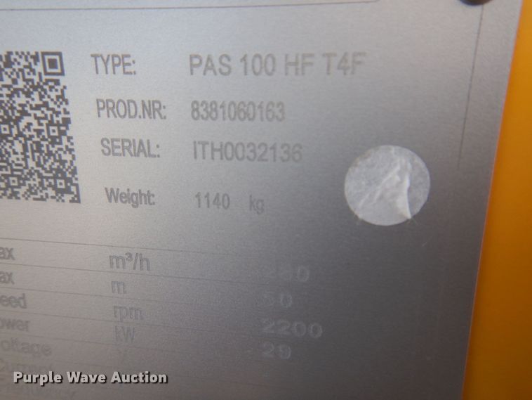 image for item DH8030 2019 Atlas Copco PAS100HF  water pump