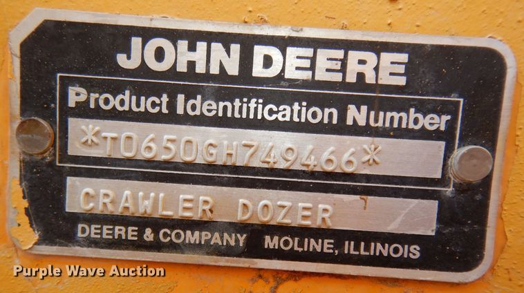 image for item DI8505 1988 John Deere 650G  pipelayer