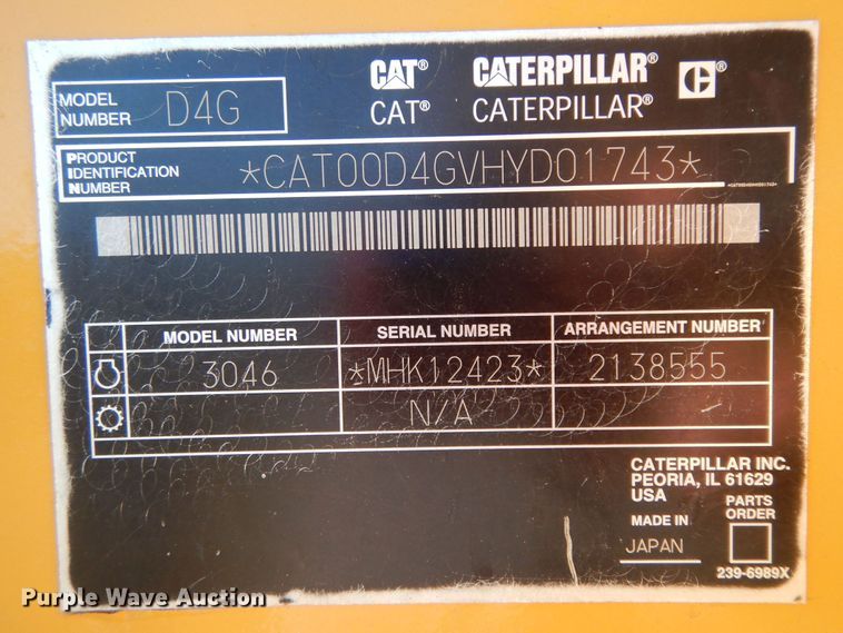 image for item DI8547 2006 Caterpillar D4G XL  dozer