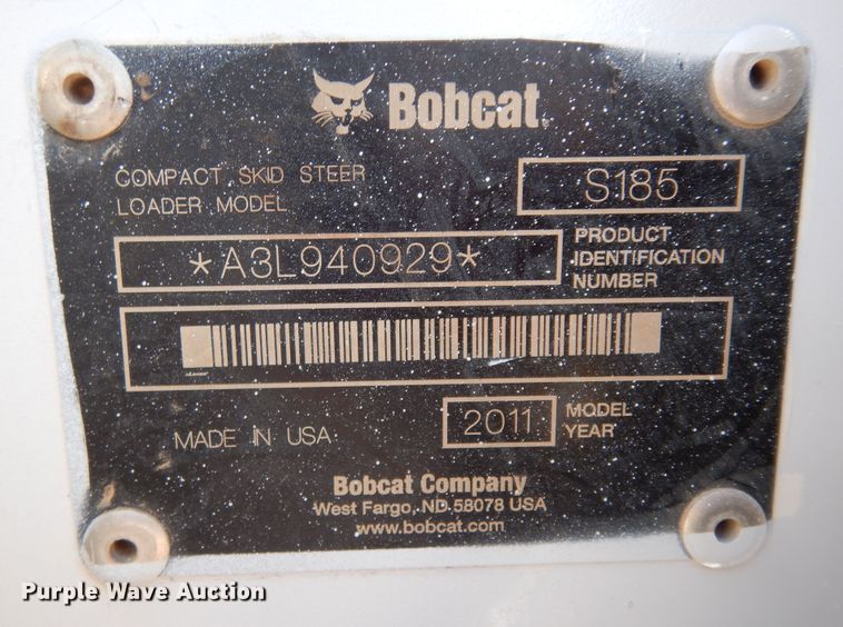 image for item DI8549 2011 Bobcat S185  skid steer loader