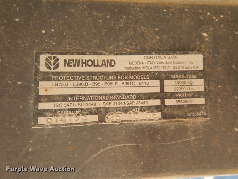 image for item DI8555 2007 New Holland B95  backhoe