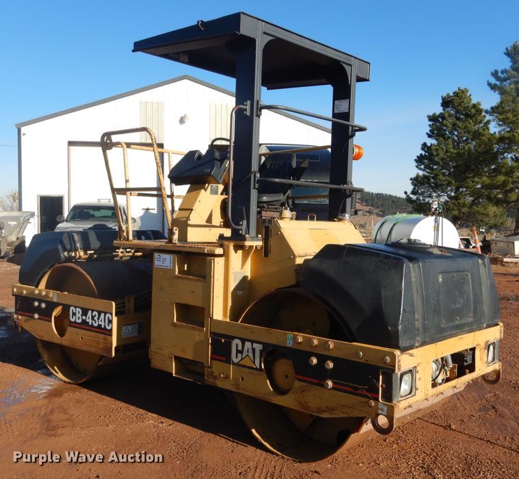 image for item DK3254 1996 Caterpillar CB-434C  double drum vibratory roller