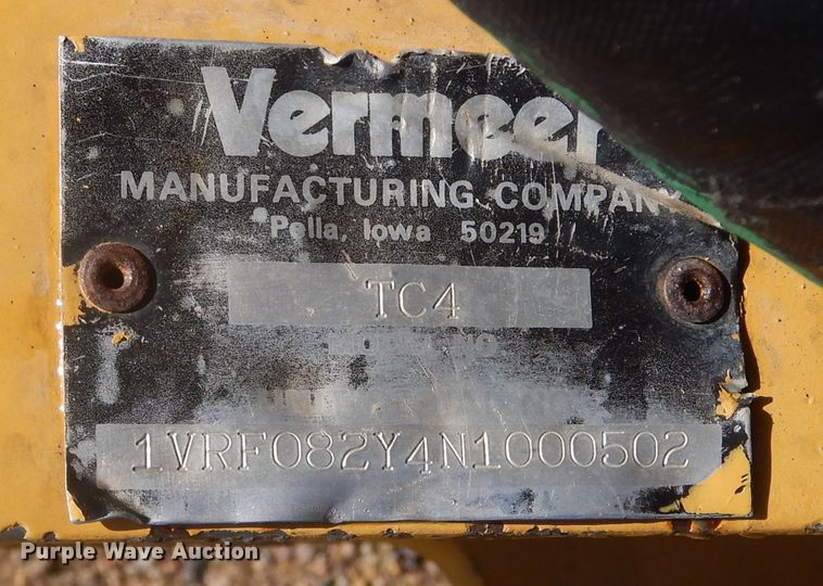 image for item DK3259 1992 Vermeer TC4  trench compactor