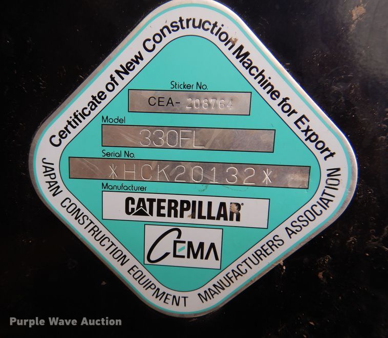 image for item DL5764 2018 Caterpillar 330F L  excavator