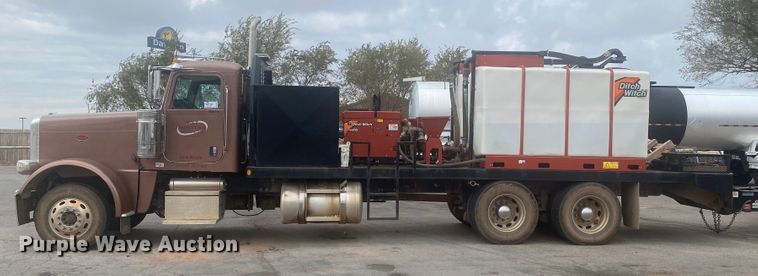 image for item DL6167 2012 Peterbilt 388  flatbed truck with mud mixer