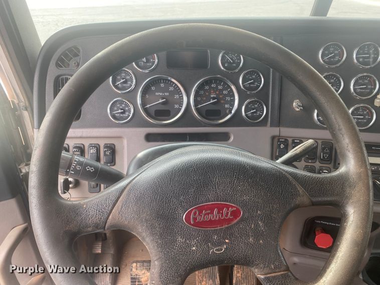 image for item DL6167 2012 Peterbilt 388  flatbed truck with mud mixer