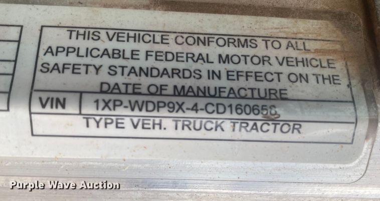 image for item DL6167 2012 Peterbilt 388  flatbed truck with mud mixer