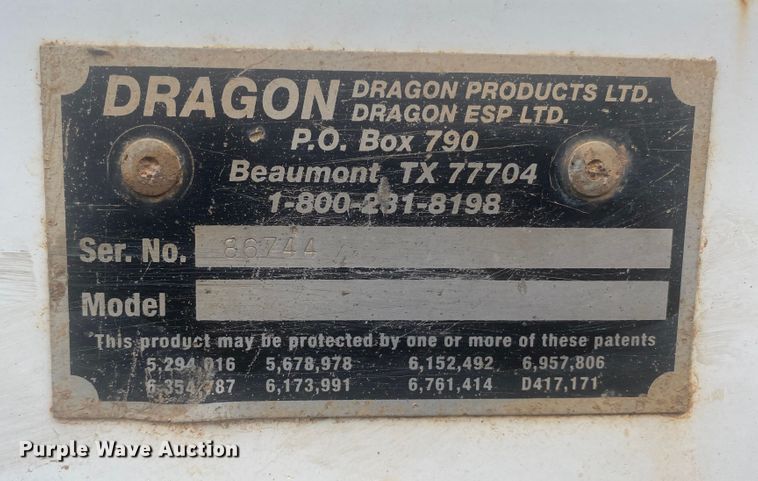 image for item DL6170 2011 Dragon  vacuum trailer
