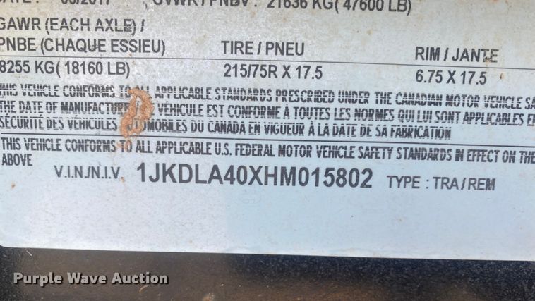 image for item DL6171 2017 Interstate 40DLA  equipment trailer