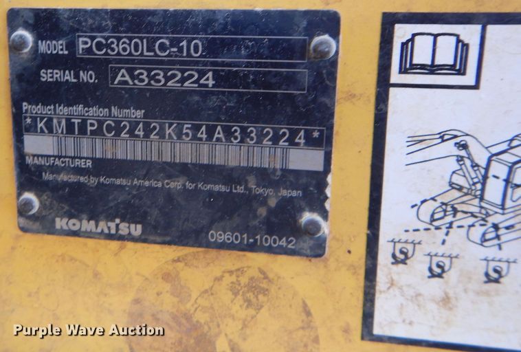 image for item DM0736 2013 Komatsu PC360LC-10  excavator