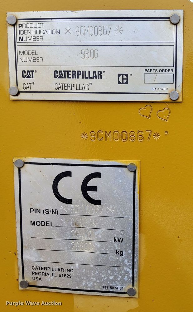 image for item DN5340 1998 Caterpillar 980G  wheel loader