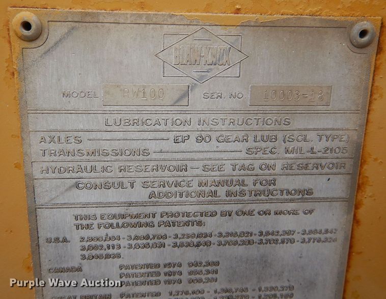 image for item DN5343 Blaw Knox RW100  road widener